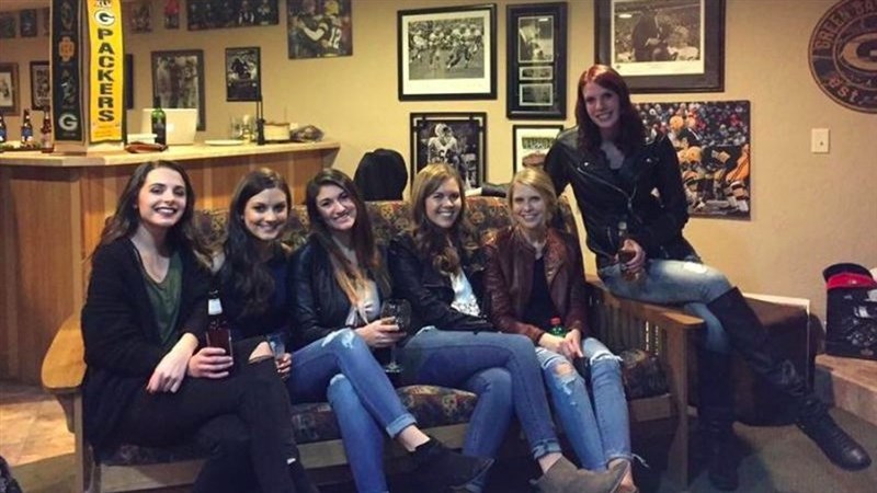 A picture of 6 girls on a couch is one of the great mysteries of our time